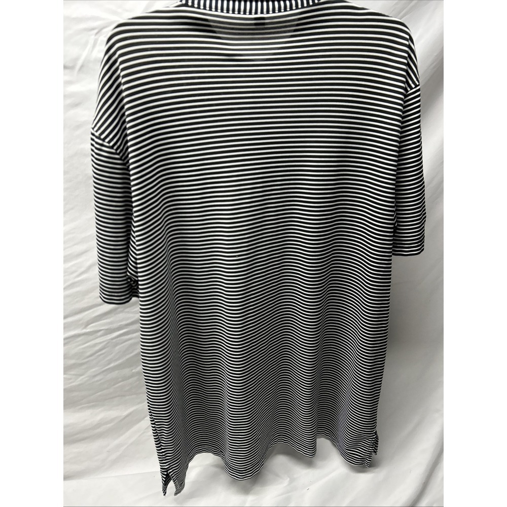 Peter Millar Shirt Mens XL Black White Polo Summer Comfort Striped Stretch - Picture 5 of 11